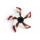 NEUF BROCHE CHANEL MOULIN A VENT CAMELIA CUIR PINWHEEL FLOWER BROOCH NEW 790€