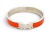 bracelet hermes clic h 17.5 cm en email orange acier