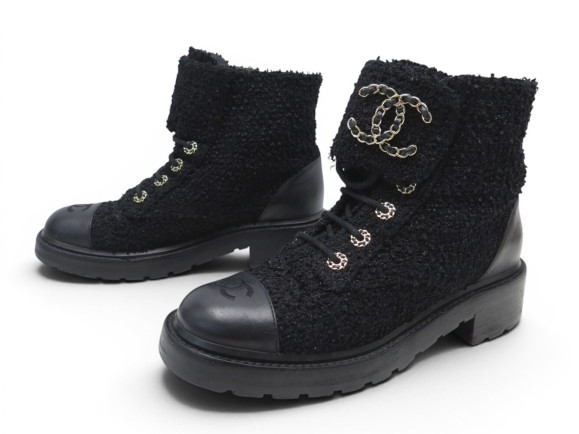 chaussures chanel rangers lace up g36424 40 bottines