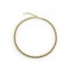 NEUF VINTAGE COLLIER CHRISTIAN DIOR CHAINE MAILLE TORSADE EN METAL DORE NECKLACE