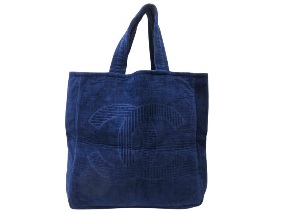 sac a main chanel logo cc cabas plage en coton