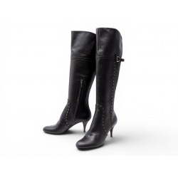 NEUF BOTTES CHRISTIAN DIOR ETHNIC VEA73211 41 EN CUIR MARRON LEATHER BOOTS 1990€