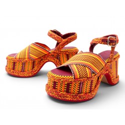 NEUF CHAUSSURES CHLOE MERIL CHC22A660AJ80A41W 41 SANDALES COMPENSEES SHOES 890€