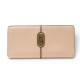 NEUF PORTEFEUILLE FENDI O'LOCK 8M0470 CUIR GRAINE ROSE LEATHER PINK WALLET 650€