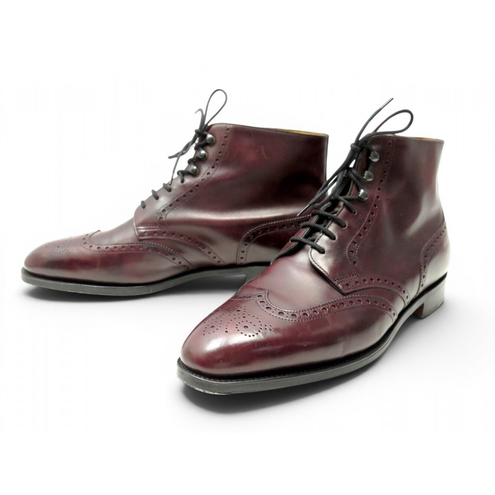 CHAUSSURES BOTTINES JOHN LOBB GLOSTER 2 8E 42 CUIR EMBAUCHOIRS BOOTS SHOES 2300€