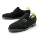 CHAUSSURES JOHN LOBB WILLIAM II MOCASSINS BI BOUCLES 9E 43 DAIM NOIR SHOES 1860€