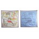 NEUF FOULARD HERMES DOUBLE FACE PETIT DUC H902773S C. RENONCIA CARRE SCARF 710€