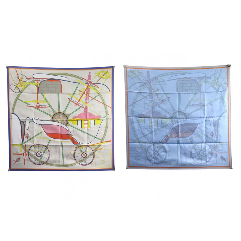 NEUF FOULARD HERMES DOUBLE FACE PETIT DUC H902773S C. RENONCIA CARRE SCARF 710€