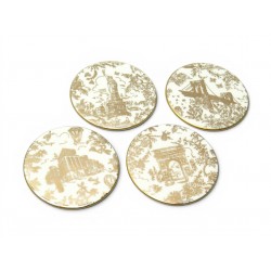 NEUF LOT 4 DESSOUS DE VERRE TIFFANY NEW YORK CITY EN PORCELAINE COASTER SET 425€