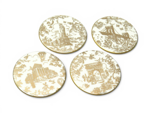  lot 4 dessous de verre tiffany new york city en