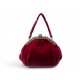NEUF SAC A MAIN POCHETTE RALPH LAUREN MINAUDIERE BOURSE EN VELOURS ROUGE CLUTCH