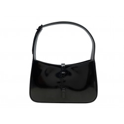 SAC A MAIN SAINT LAURENT LE 5 A 7 657228 EN CUIR VERNIS NOIR HOBO HAND BAG 2000€
