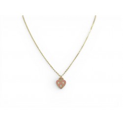 NEUF PENDENTIF POIRAY COEUR ENTRELACE PM EN OR ROSE 18K +CHAINE 9K BOITE 1240€