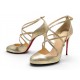NEUF CHAUSSURES CHRISTIAN LOUBOUTIN HOLLY 36.5 ESCARPINS EN CUIR DORE SHOES 945€