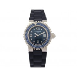 MONTRE CHAUMET CLASS ONE 622 33MM EN ACIER SAPHIRS BLEUS LADY QUARTZ WATCH 5390€