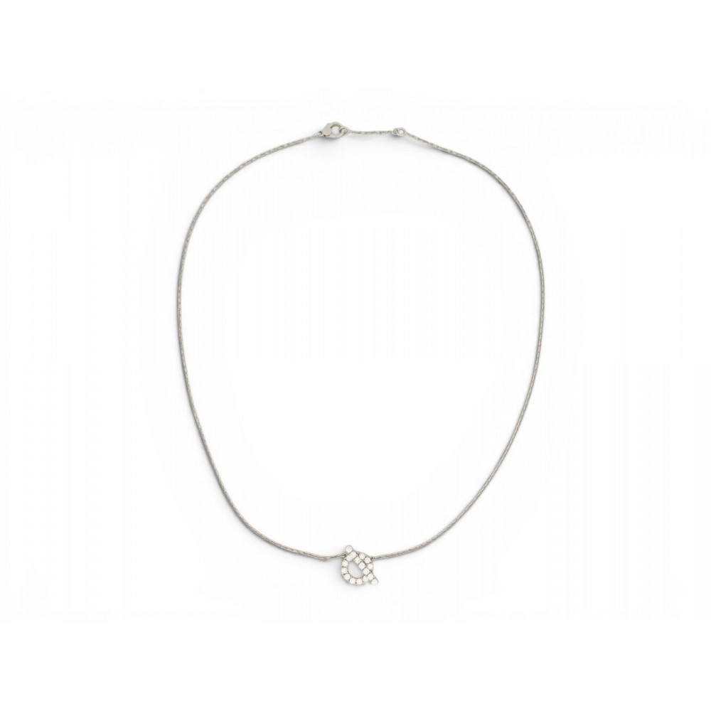 NEUF COLLIER HERMES PENDENTIF FINESSE OR BLANC DIAMANT 0.46C H219310B 2026 5250€
