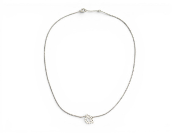  collier hermes pendentif finesse or blanc diamant