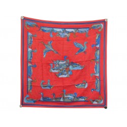 NEUF VINTAGE FOULARD HERMES LA MARE AUX CANARDS DAPHNE DUCHESNE SOIE SCARF 580€