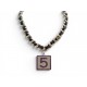 NEUF COLLIER CHANEL CHOCKER PLAQUE LOGO CC NUMERO 5 CUIR CHAINE METAL DORE 1390€