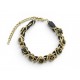 NEUF COLLIER CHANEL CHOKER CHAINE ENTRELACEES ET CUIR ABD756 RAS DE COU 1790€
