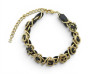 collier chanel choker chaine entrelacees et cuir
