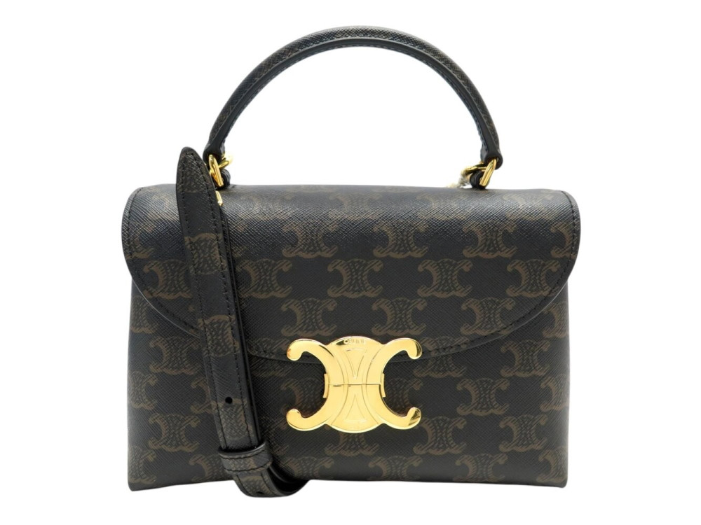 NEUF SAC A MAIN CELINE NINO TEEN TOILE TRIOMPHE 118112FRH BANDOULIERE BAG 2300€