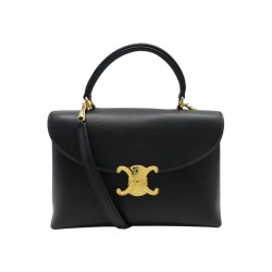 NEUF SAC A MAIN CELINE NINO MEDIUM 117523 CUIR GRAINE NOIR BANDOULIERE BAG 3000€