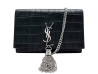 SAC POCHETTE SAINT LAURENT KATE WALLET CHAIN AVEC POMPON 452159 WOC BAG 1250€