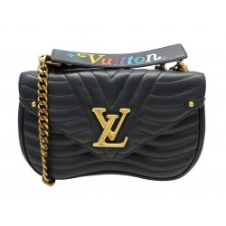 NEUF SAC A MAIN LOUIS VUITTON NEW WAVE MM M51498 BANDOULIERE CUIR NOIR BAG 2500€