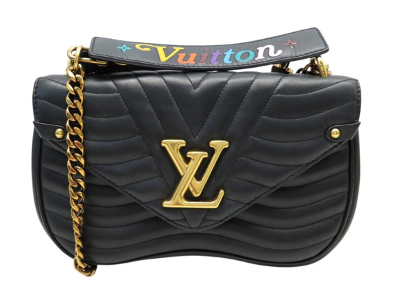 NEUF SAC A MAIN LOUIS VUITTON NEW WAVE MM M51498 BANDOULIERE CUIR NOIR BAG 2500€