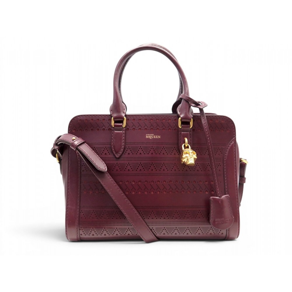 SAC A MAIN ALEXANDER MC QUEEN SKULL EN CUIR LASER CUT BANDOULIERE HAND BAG 2200€