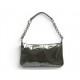 SAC A MAIN PRADA POCHETTE BR2599 EN CUIR VERNIS KAKI PATENT LEATHER CLUTCH 2700€