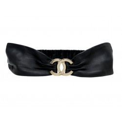 NEUF CEINTURE CHANEL BOUCLE LOGO CC EN CUIR EXTENSIBLE NOIR 75 BLACK BELT 840€