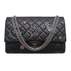 NEUF SAC A MAIN CHANEL GRAND 2.55 SPACE CHARMS CUIR MATELASSE BANDOULIERE 11300€
