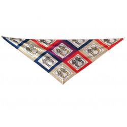NEUF FOULARD HERMES TRIANGLE BRIDES DE GALA HUGO GRYGKAR EN SOIE SILK SCARF 935€