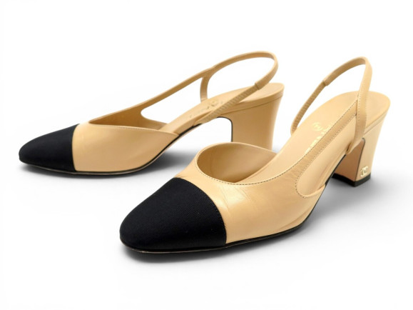 chaussures chanel escarpins slingbacks g31318