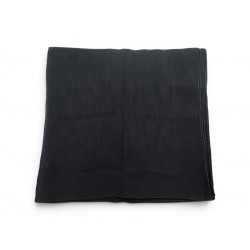 ECHARPE HERMES ETOLE FACONNEE GRAND H EN SOIE ET LAINE NOIRES BLACK SCARF 1040€
