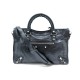 NEUF SAC A MAIN BALENCIAGA 281770 GIANT 12 CITY ARGENT CUIR NOIR HAND BAG 1595€