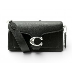 NEUF SAC A MAIN COACH TABBY 20 CY201 CUIR GRAINE NOIR BANDOULIERE HAND BAG 395€
