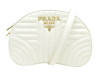 NEUF SAC A MAIN PRADA DIAGRAMME CAMERA 1BH130 CUIR BLANC BANDOULIERE BAG 2200€