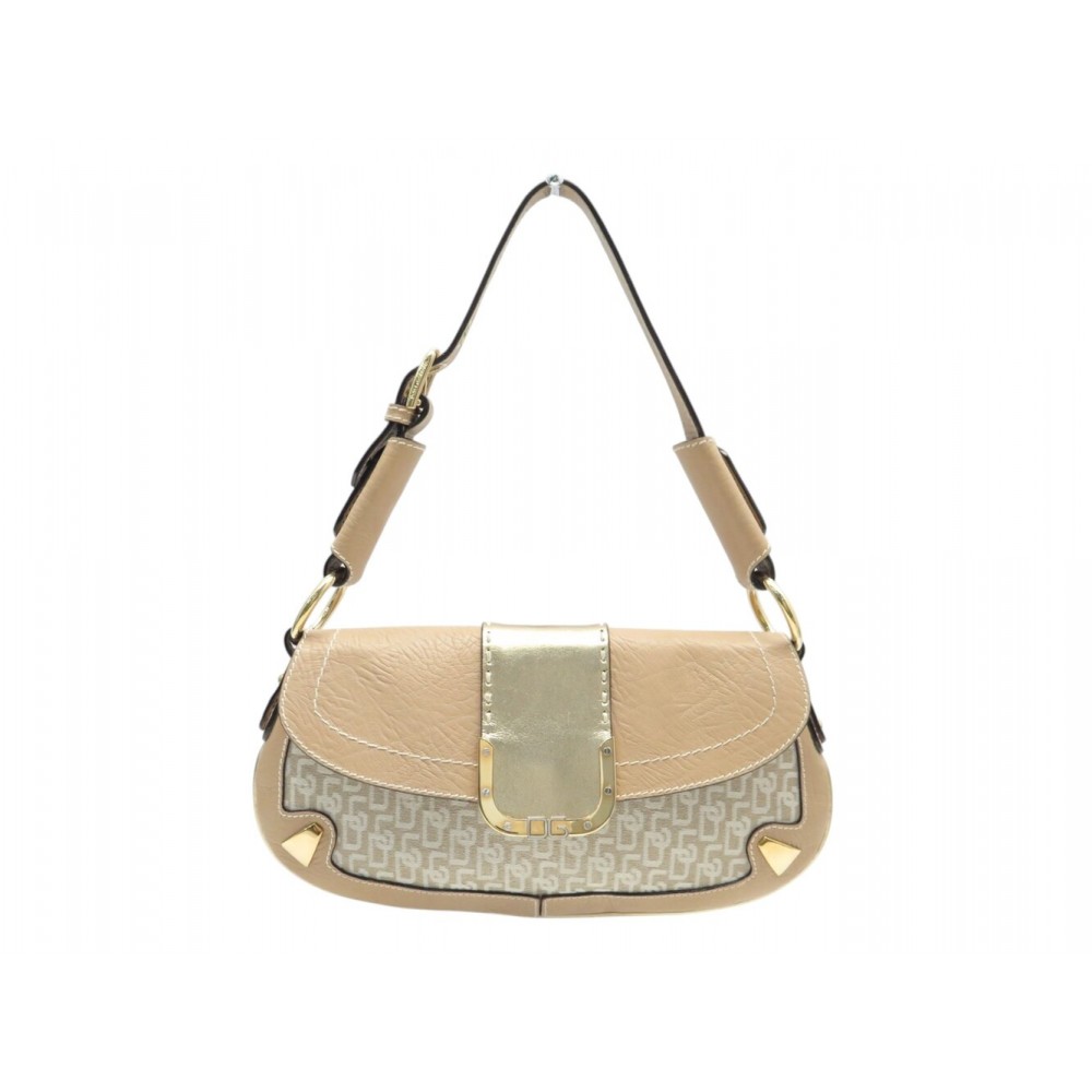 SAC A MAIN DOLCE & GABBANA POCHETTE EPAULE CUIR & TOILE MONOGRAMME HANDBAG PURSE
