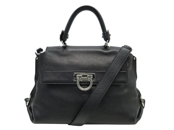 NEUF SAC A MAIN SALVATORE FERRAGAMO SOFIA M 21A896/07 BANDOULIERE CUIR BAG 2450€