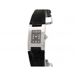 MONTRE CHAUMET KHESIS INDEX DIAMANTS 30MM ACIER CUIR QUARTZ DIAMONDS LADY WATCH