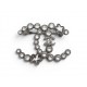 BROCHE CHANEL LOGO CC STRASS ETOILES EN METAL ARGENTE + BOITE STAR BROOCH 820€