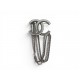 NEUF BROCHE CHANEL LOGO CC CHAINES PENDANTES METAL RUTHENIUM STRASS BROOCH 850€