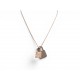 NEUF COLLIER HERMES PENDENTIF O'KELLY PM H078852CD18 EN CUIR ETOUPE NECKLACE NEW