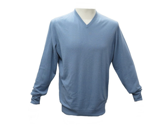 NEUF PULL LORO PIANA COL V MAC3540 56 XXL BABY CACHEMIRE CASHMER SWEATER 1300€