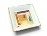 NEUF VIDE POCHE BULGARI CENDRIER BVLGARI CARRE 11CM EN PORCELAINE EMPTY POCKET