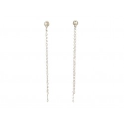NEUF BOUCLES OREILLES GIGI CLOZEAU DANSANTES CLASSIQUE OR BLANC 18K OPALE 510€