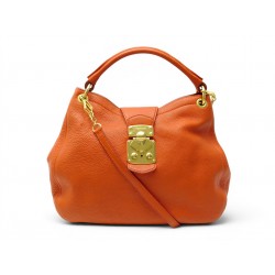 NEUF SAC A MAIN MIU MIU RR1881 VITELLO CARIBU PAPAYE BANDOULIERE HAND BAG 3200€